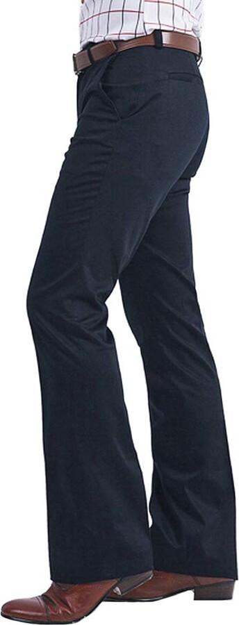 HAORUN Men Bell Bottom Trousers 60s 70s Vintage Flare Formal Dress ...