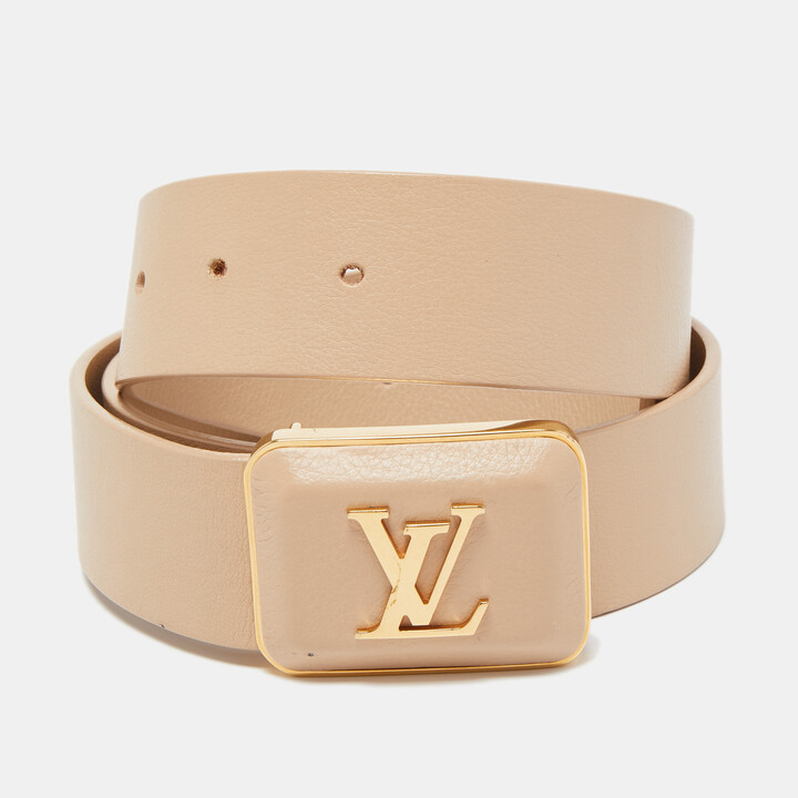 Initiales leather belt Louis Vuitton Beige size 90 cm in Leather