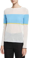 Thumbnail for your product : Diane von Furstenberg Long-Sleeve Crew-Neck-Pullover Sweater, White