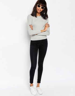 ASOS Jumper In Rib With Crew Neck
