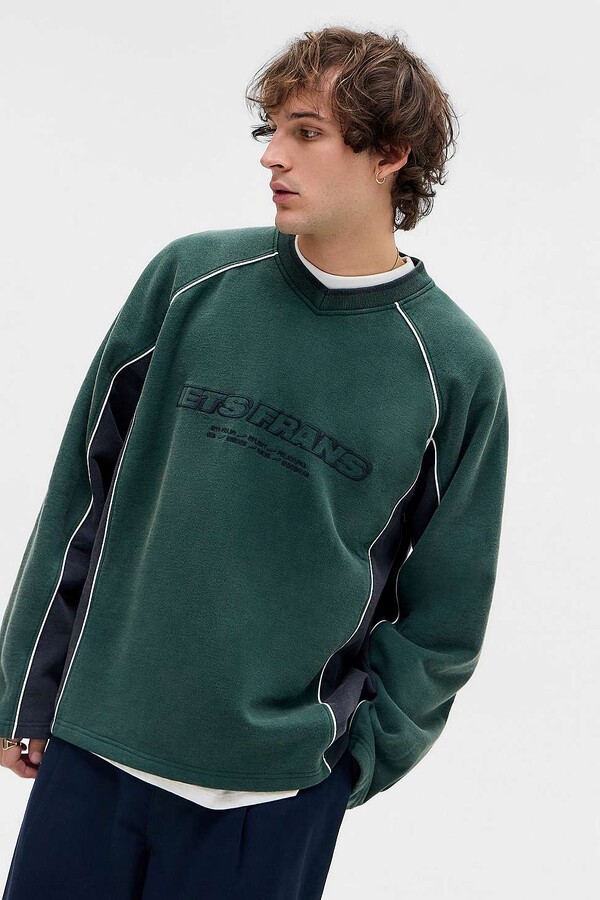 iets iets Green Sport Panel Sweatshirt Green XS