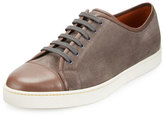 Thumbnail for your product : John Lobb Levah Suede Low-Top Sneaker, Gray