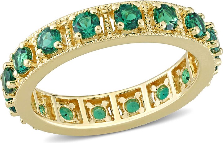 DELMAR Lab Created Emerald Eternity Ring