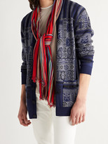 Thumbnail for your product : Missoni Fringed Striped Crochet-Knit Cotton Scarf