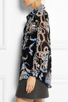 Thumbnail for your product : Topshop Printed silk-crepe shirt