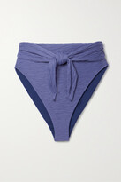 Thumbnail for your product : Mara Hoffman Goldie Recycled Stretch-matelassé Bikini Briefs - Blue