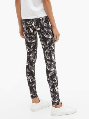 The Upside Japanese Forest-print Technical-jersey Leggings - Womens - Black Pink