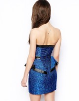 Thumbnail for your product : Liquorish Blue Floral Peplum Dress