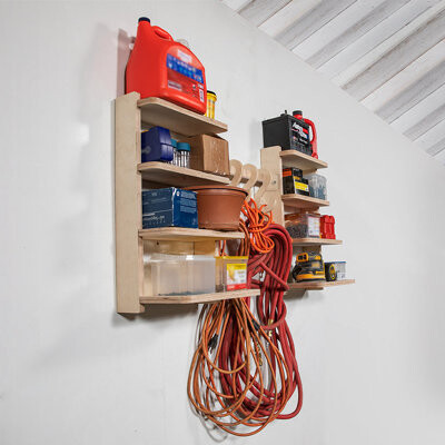 SHEDorize Stud Shelving 8 Shelves 4 Hooks Unfinished (16\