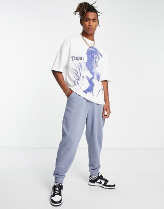 Bershka x Tupac printed t-shirt in white - ShopStyle