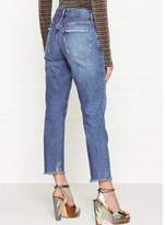 Thumbnail for your product : A Gold E Jamie Distressed High Rise Straight Leg Jeans