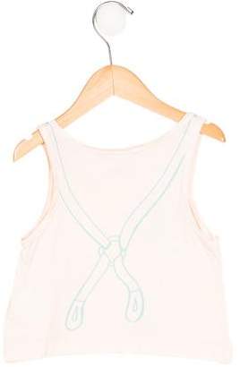 3.1 Phillip Lim Girls' Suspender Print Sleeveless Top