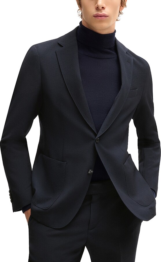 Boss Boss Hanry Textured Jersey Slim Fit Unstructured Sport Coat