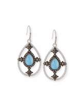 Thumbnail for your product : Armenta New World Blue Quartz Triplet Shield Drop Earrings with Diamonds