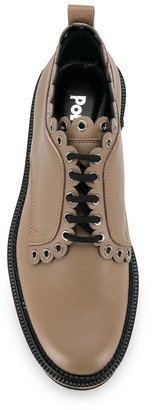 Pollini Scalloped Detail Brogues