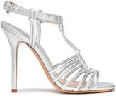 Thumbnail for your product : Michael Kors Collection Knotted Metallic Leather Sandals