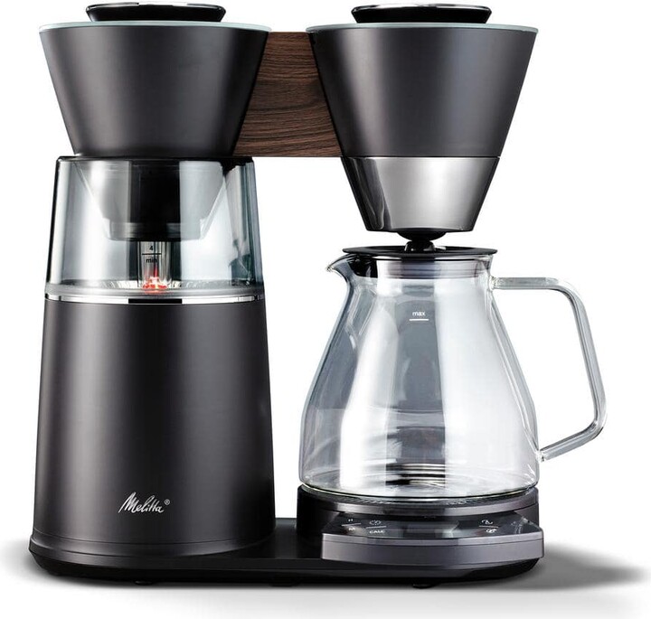 Melitta Vision 12- Cup Luxe Drip Coffee Maker with Revolving Dashboard Matte Black