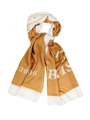 Burberry Book cover-print cashmere scarf