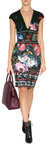 Thumbnail for your product : Roberto Cavalli Printed Dress in Black/Rose