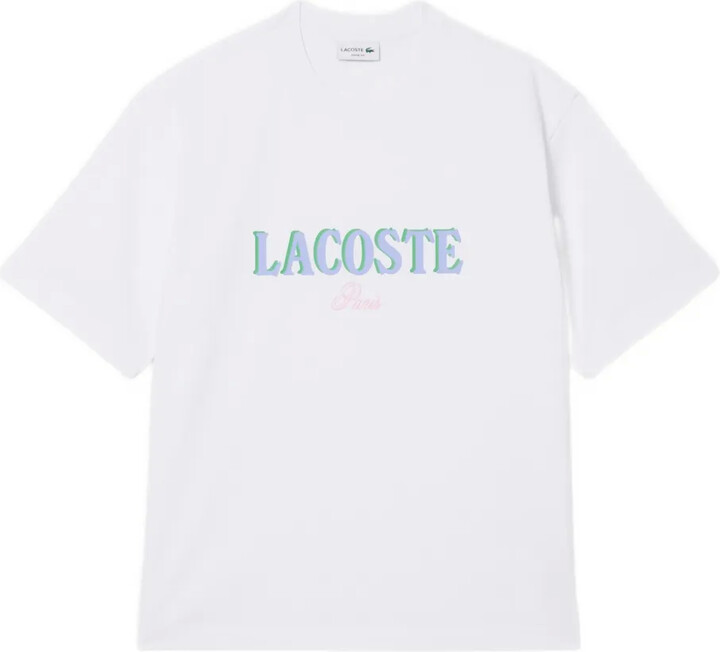 Lacoste logo-lettering cotton T-Shirt