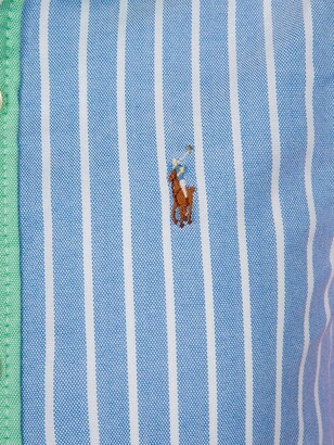 Ralph Lauren Kids Colour-Blocked Pinstripe Shirt Dress