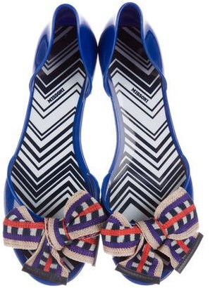Missoni Bow-Accented d'Orsay Flats