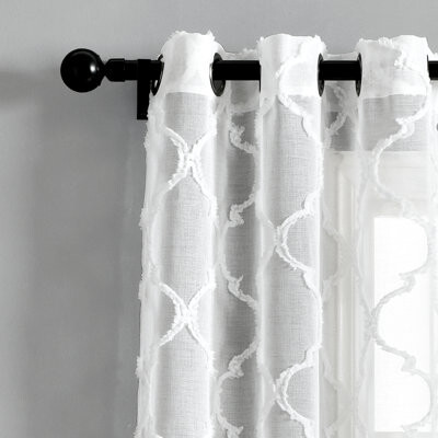 Lush Decor Avon Trellis Sheer Trellis Sheer Curtain Panels