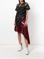 Thumbnail for your product : Marques Almeida asymmetric sequinned skirt