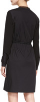 Thumbnail for your product : Elie Tahari Jennifer Long-Sleeve Zip Shirtdress, Black