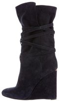 Thumbnail for your product : Burberry Suede Wedge Ankle Boots