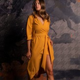 Thumbnail for your product : Cocoove Rita Wrap Dress In Ochre