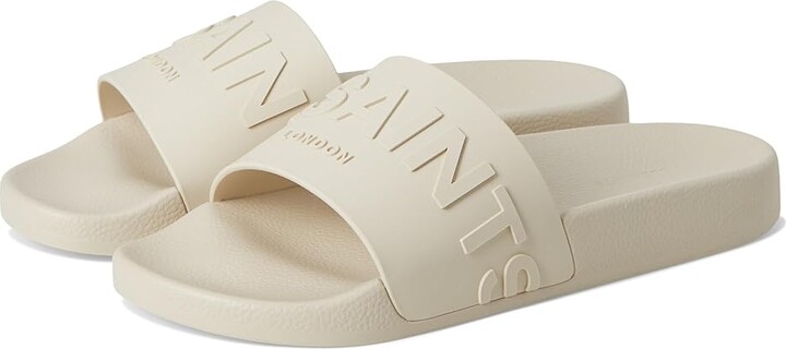 AllSaints Biggy Slider Women's Wedge Shoes Chalk White : 9 M, Rubber