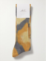 Thumbnail for your product : Mr P. Ribbed Tie-Dyed Cotton-Blend Socks