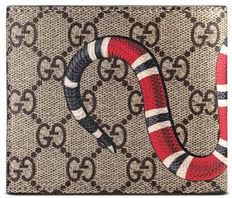 Gucci Kingsnake Print GG Supreme Long Wallet - Farfetch