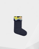 Thumbnail for your product : Hunter Original Kids Storm Stripe Knitted Cuff Boot Socks