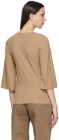 Thumbnail for your product : Lemaire Brown Crêpe Jersey Three-Quarter Sleeve T-Shirt