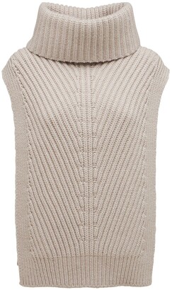 The Row Aso rib knit cashmere turtleneck vest - ShopStyle