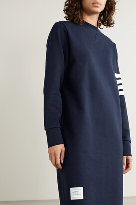 Thom Browne Striped Cotton-jersey Dress - Blue