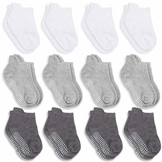 WEWINK PLUS Baby Girls Boys Non Skid Ankle Socks Anti Slip Socks with Grips for Infant Toddler Kids…