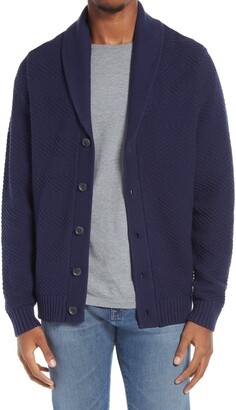 blue shawl cardigan