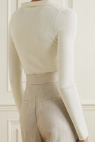 Thumbnail for your product : Nili Lotan Daisy Ribbed Merino Wool, Silk And Cashmere-blend Sweater - Cream