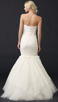 Thumbnail for your product : Marchesa Lace Corset Mermaid Gown with Lace Tulle Skirt