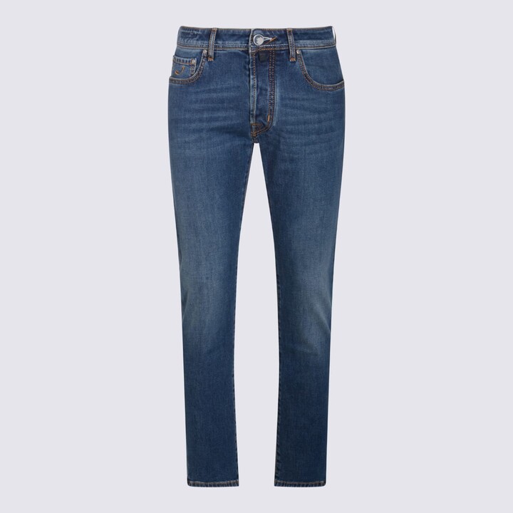 Jacob Cohen Blue Cotton Jeans