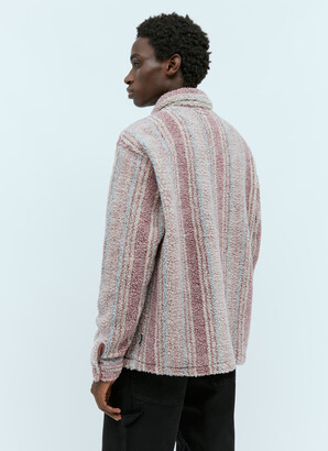 STUSSY STRIPED SHERPA SHIRT シャツジャケット Stripe Sherpa Shirt