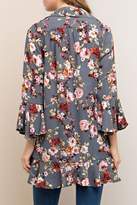 Thumbnail for your product : Entro Floral Ruffle Kimono