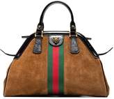 Thumbnail for your product : Gucci brown small RE(BELLE) suede shoulder bag