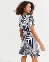 Thumbnail for your product : Urban Bliss tanya knot front dress in mixed stripe