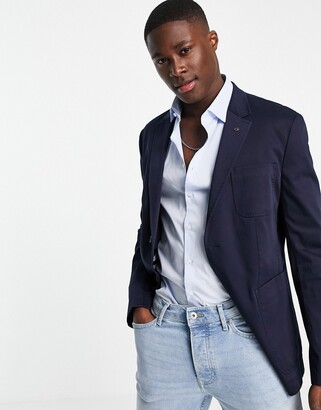 washed cotton blazer