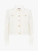 Thumbnail for your product : Mint Velvet Cropped Denim Jacket, White