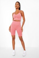 Thumbnail for your product : boohoo Seamfree Marl Firm Support Sports Bra